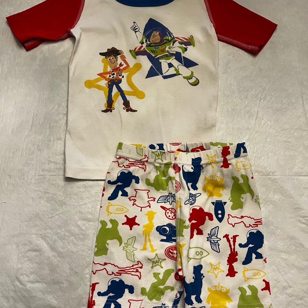 Toy Story Pajama Set - White, Red, Blue, Green